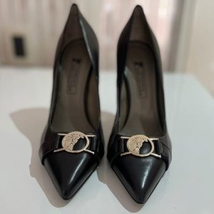 VESACE COLLECTION Women's leather high heel classic pumps shoes